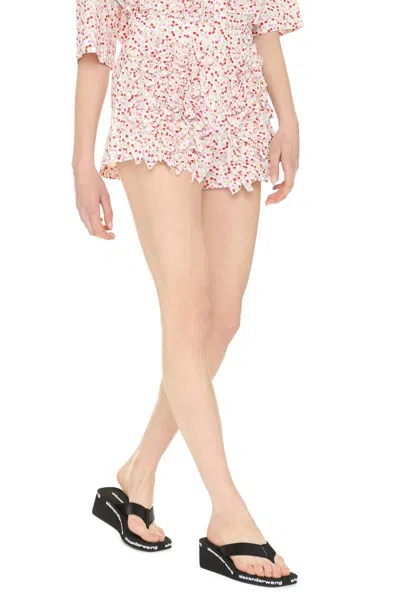 Msgm Printed Cotton Shorts