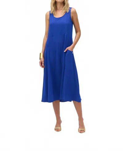 Joseph Ribkoff Sleeveless Midi A-line Dress In Royal Sapphire
