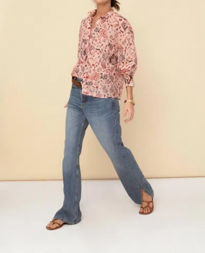 Sonmer Alexa Button Down Blouse In Pink