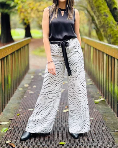 Joseph Ribkoff Chic Polka Dot Pants In Vanilla/multi