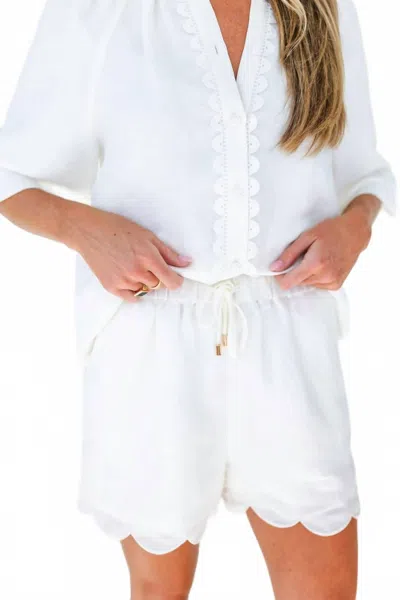 Mary George Kate Silk Short In Star White