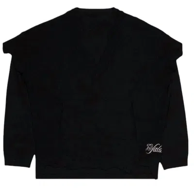 Valabasas Men's What Crewneck Sweater In Black