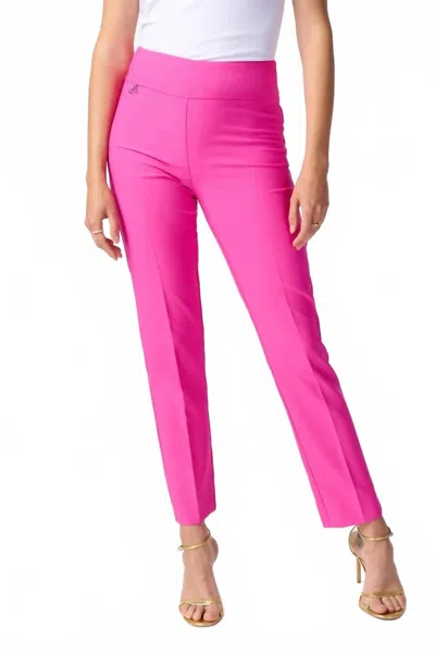 Joseph Ribkoff Cropped Pleated Pants In Ultra Pink In Pink