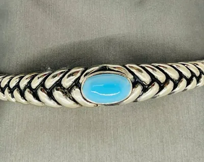Dian Malouf Women's Ring Sterling Silver Bracelet In Turquoise Opalite