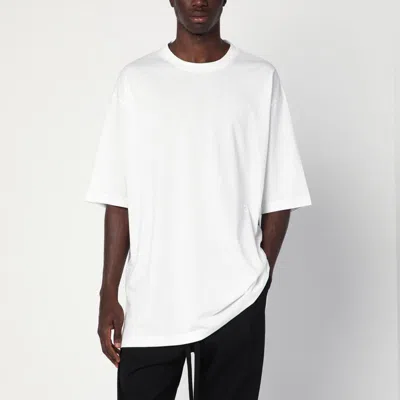 Y-3 White Cotton T-shirt With Logo
