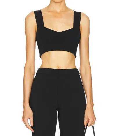 A.l.c Jordana Compact Knit Bra Top In Black In Black