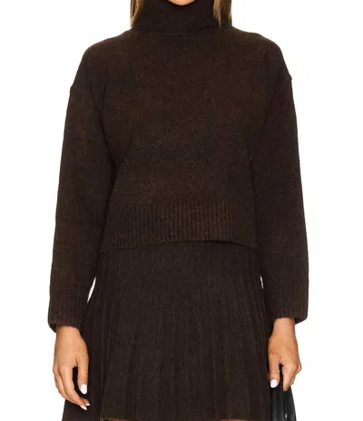 Astr The Label Marceline Turtleneck Sweater In Brown