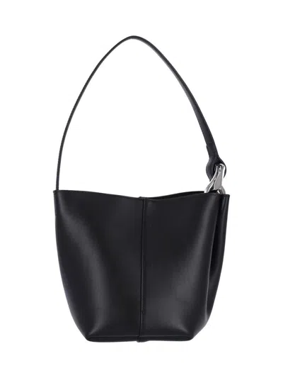 Jw Anderson Shoulder Bag With Metal Hardware And Seam Detailing In Black