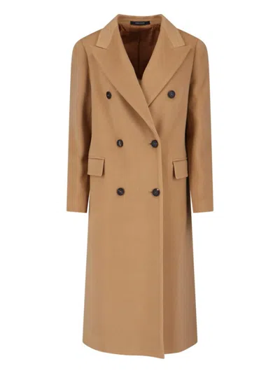 Tagliatore Jole Cashmere Midi Coat In Brown
