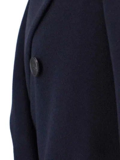 Tagliatore Jole Double-breasted Midi Coat In Blue