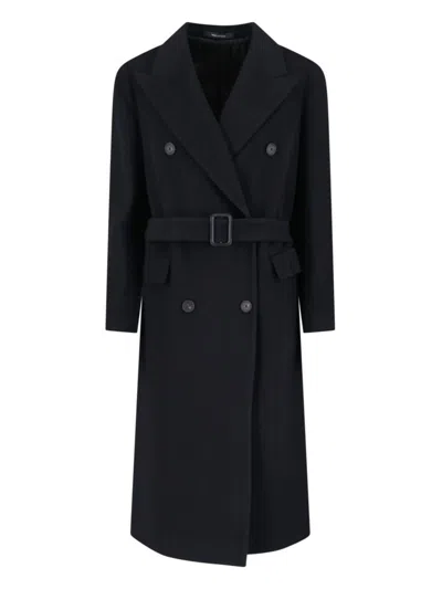 Tagliatore Casual Jacket With Button Detailing And Flap Pockets In Black