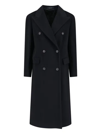 Tagliatore Casual Jacket With Button Detailing And Flap Pockets In Black