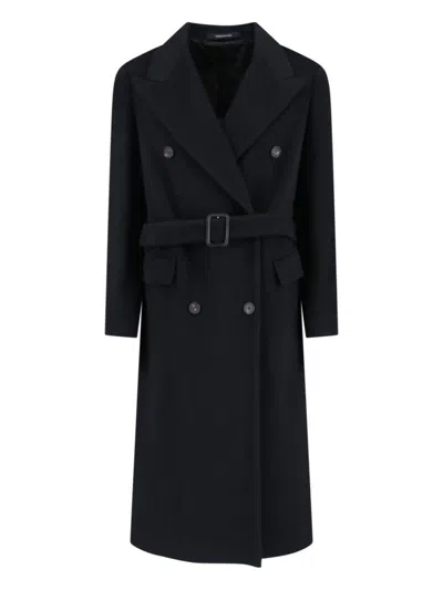 Tagliatore Casual Jacket With Button Detailing And Flap Pockets In Black