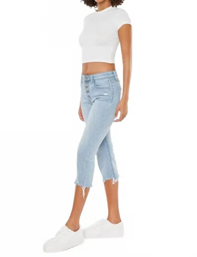 Kancan Gossip Girl Capri Pants In Blue In Blue