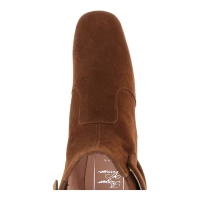 Roger Vivier Tres Vivier Polly 45 Boots In Brown