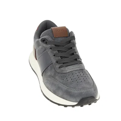 Tod's Contemporary Grey Sneakers With Suede And Leather Accents In Gray