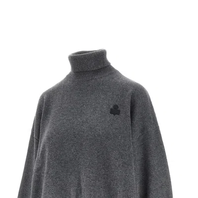 Isabel Marant Étoile Isabel Marant Etoile Charcoal Cotton Blend Oversize Nasha Sweater In Gray