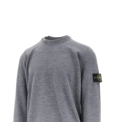 Stone Island Compass-badge Sweater In Gray