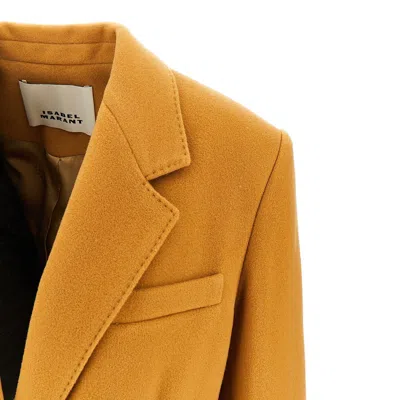Isabel Marant L And Cashmere Long Coat In Gold
