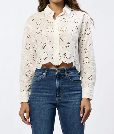 Dear John Denim Miranda Top In White Embroidery In Neutral