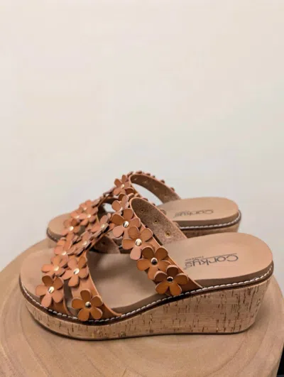 Corkys Footwear Women Mic Drop Wedge In Cognac Brown