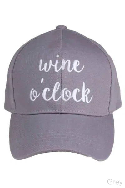 Cc Women's Wine O'clock Baseball Cap In Gray In Purple