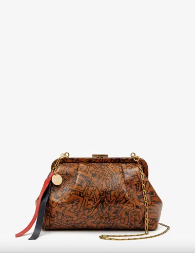 Clare V Women's Sissy Clutch Bag In Tan Graffiti