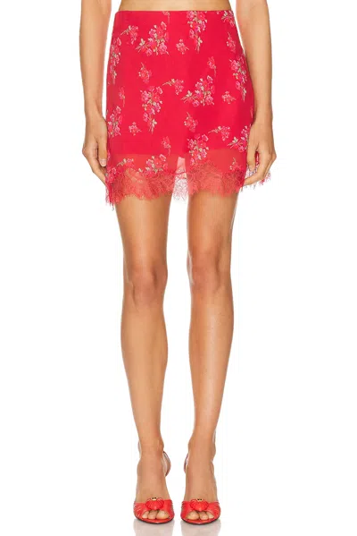 Loveshackfancy Darlington Skirt In Red
