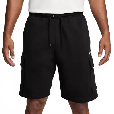 Nike Sportswear Club Fleece Cargo Short In Black In Black