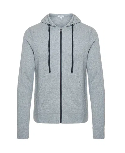 James Perse Zip-up Cotton Hoodie In Gray