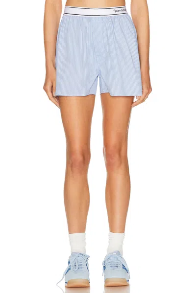 Sporty And Rich Serif Logo Boxer Short In Blue
