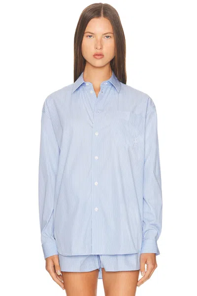 Sporty And Rich Oversized Button Down Top