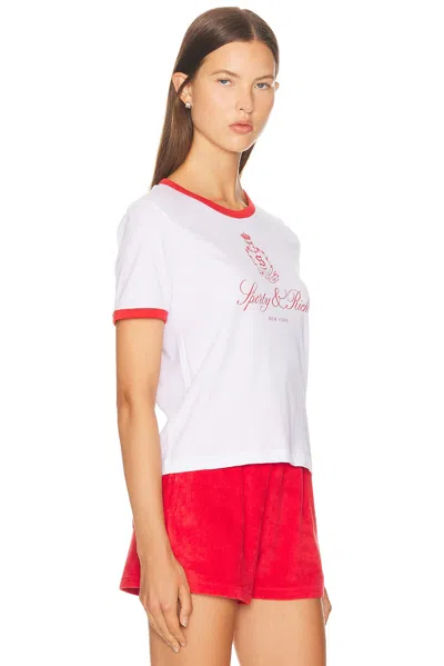 Sporty And Rich Vendome Ringer Tee In White