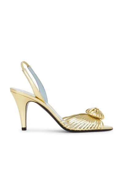 Valentino Garavani Gold Leather Royal Sandals