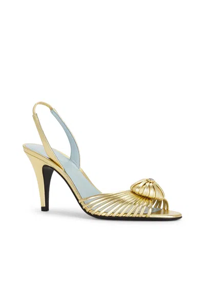 Valentino Garavani Gold Leather Royal Sandals