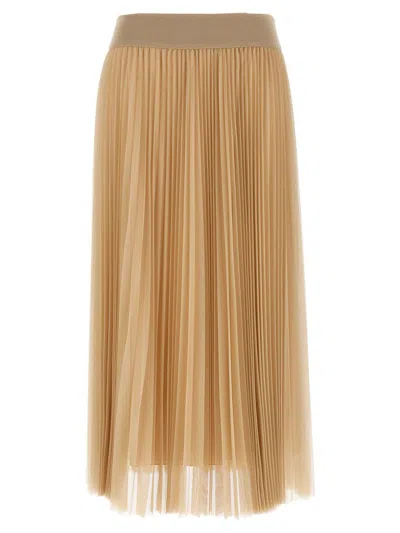Fabiana Filippi Pleated Tulle A-line Midi Skirt In Pink