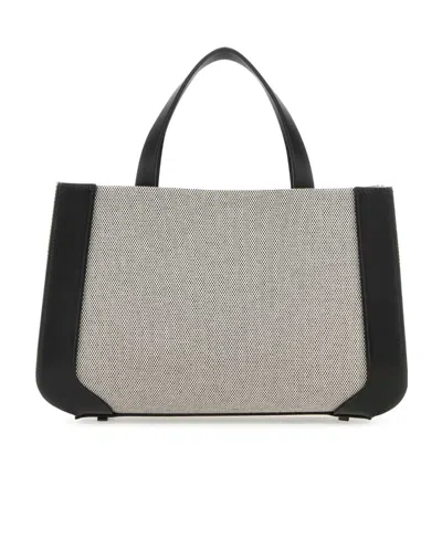Valentino Small Vlogo Signature Canvas Tote Bag