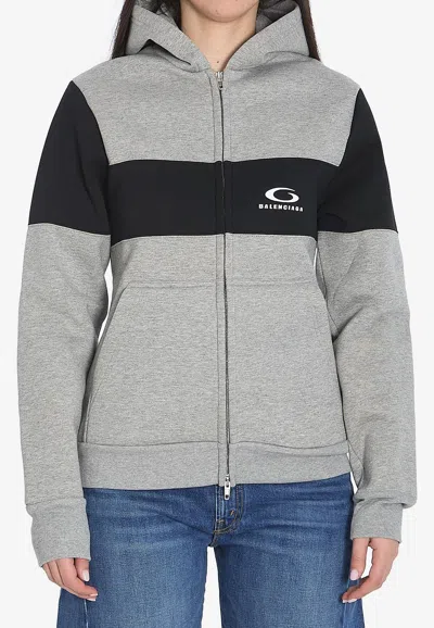 Balenciaga Loop Sports Zip-up Hooded Sweatshirt