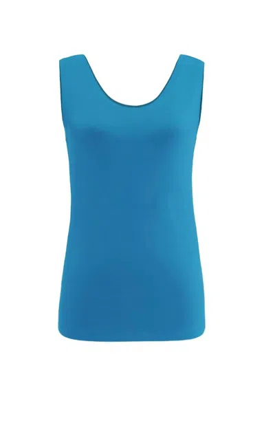 Dolcezza Women's Basic Essentials Tank Top In Turquoise In Blue