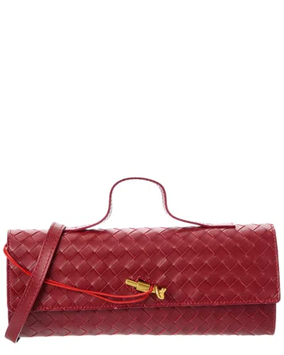 Isabella Rosetti Faye Hand-woven Leather Clutch