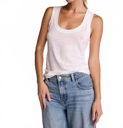 Sundays Linen Danny Tank In White