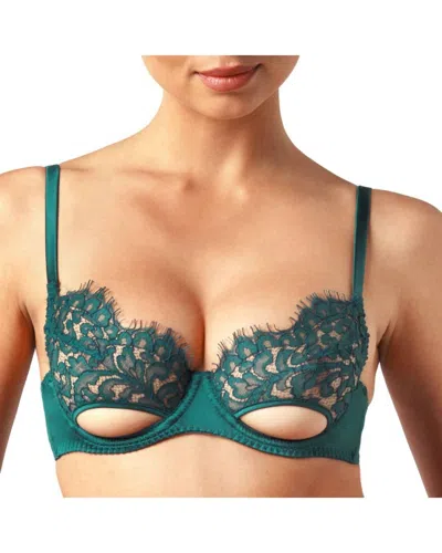 Coco De Mer Titania Balcony Bra In Teal