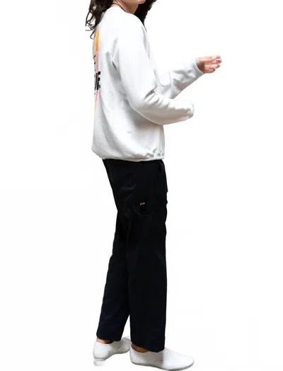 Free City Unisex Superyumm Raglan Top In Chalk Glass In White