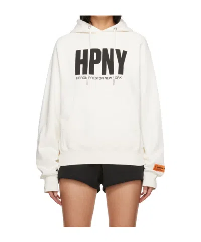 Heron Preston Long Sleeve Sweatshirt In White