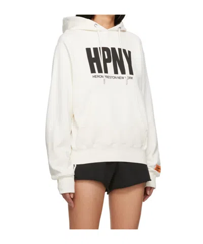 Heron Preston Long Sleeve Sweatshirt In White