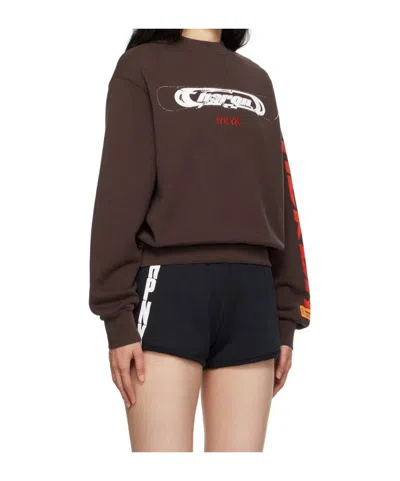 Heron Preston Long Sleeve Sweatshirt In Brown