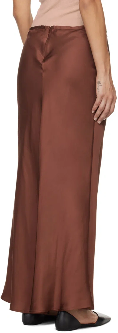 Baserange Dydine Flared Maxi Skirt In Burgundy