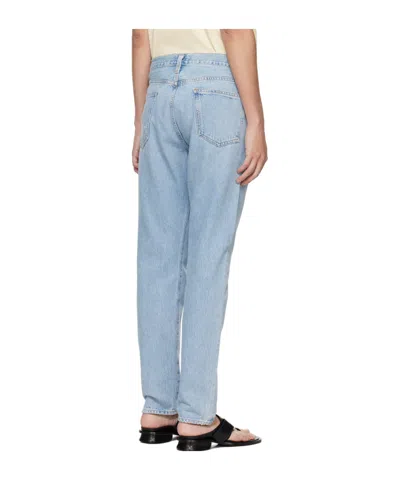 Agolde Five-pocket Denim Trousers In Blue