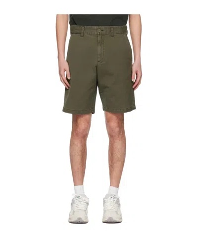 Agolde Four-pocket Shorts In Green