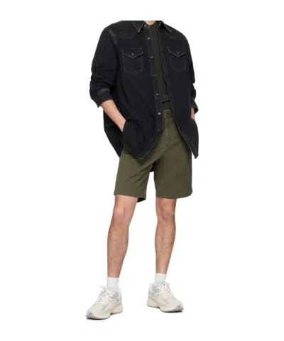 Agolde Four-pocket Shorts In Green